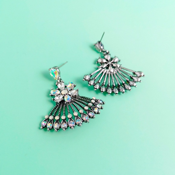 Any 2/$20! Silver Holographic Crystal Earrings - Picture 3 of 8